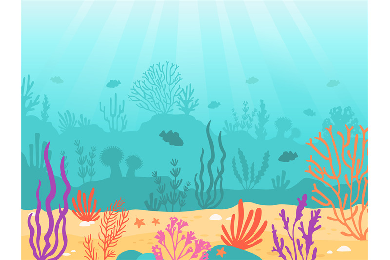 underwater-background-cartoon-seascape-with-coral-reef-sand-seaweed