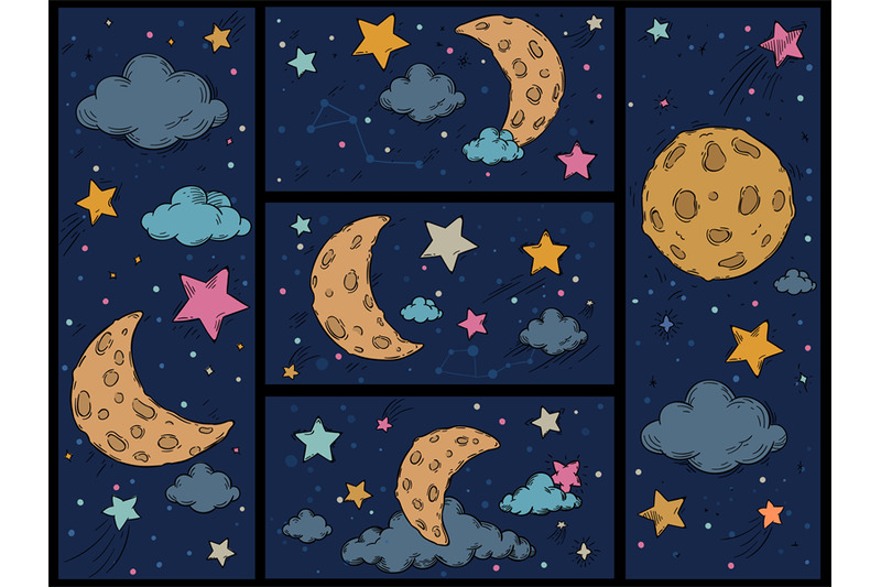 cartoon-night-sky-hand-drawn-print-with-stars-moon-and-clouds-child