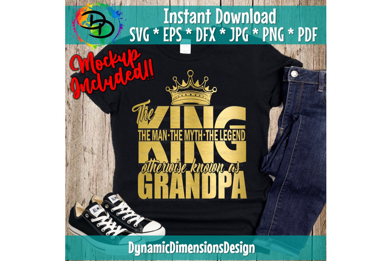 the-king-dad-svg-father-the-man-the-myth-the-legend-cut-file-gra