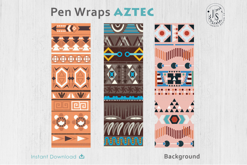 aztec-pen-wraps-png-file-set-pen-wrap