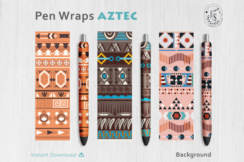 aztec-pen-wraps-png-file-set-pen-wrap