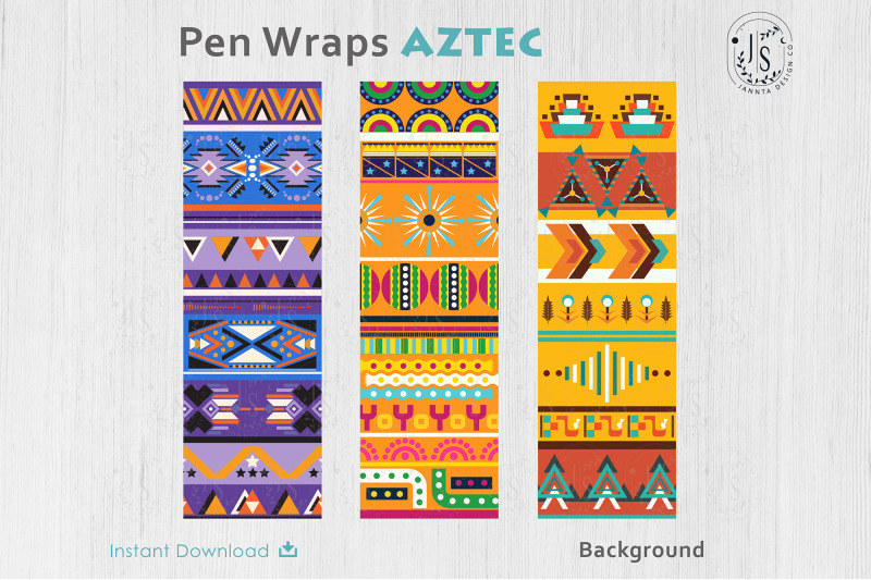 aztec-pen-wraps-png-file-set-pen-wrap