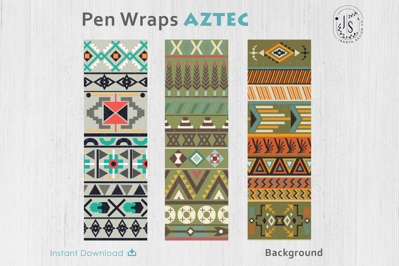 aztec-pen-wraps-png-file-set-pen-wrap