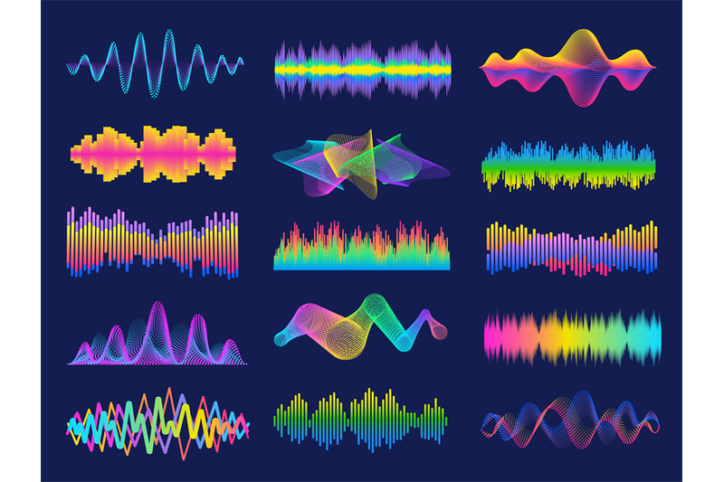 audio-frequency-neon-music-sound-waves-for-radio-equalizer-voice-rec