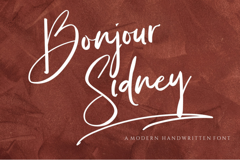 bonjour-sidney-signature-font