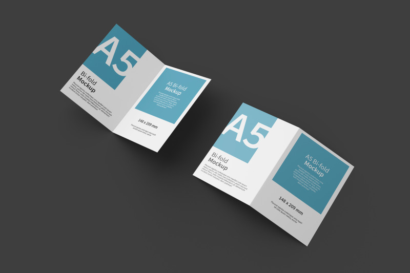 a5-bifold-brochure-mockup-top-view