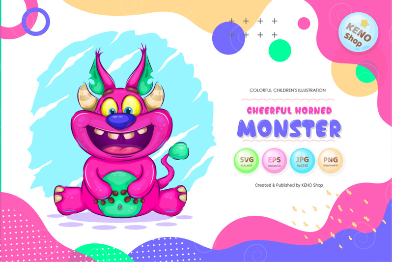 cheerful-horned-monster