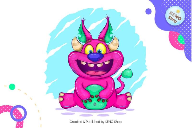 cheerful-horned-monster