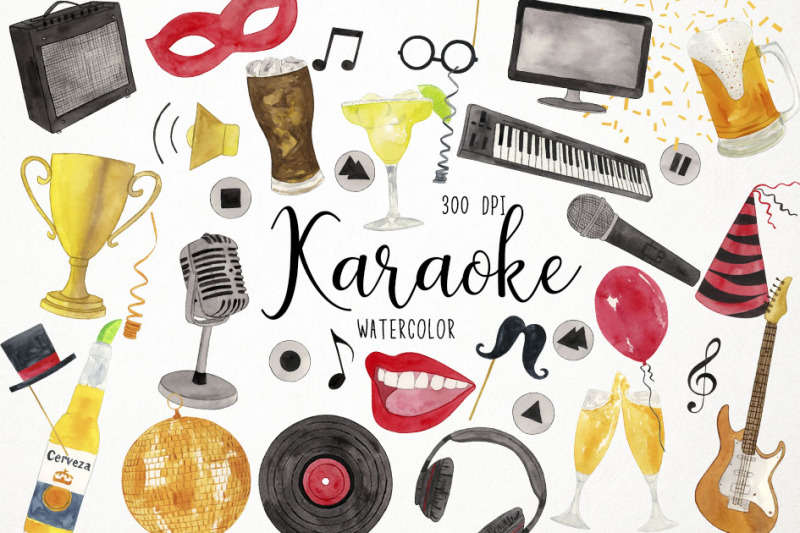 watercolor-karaoke-clipart-sing-clipart-karaoke-graphics