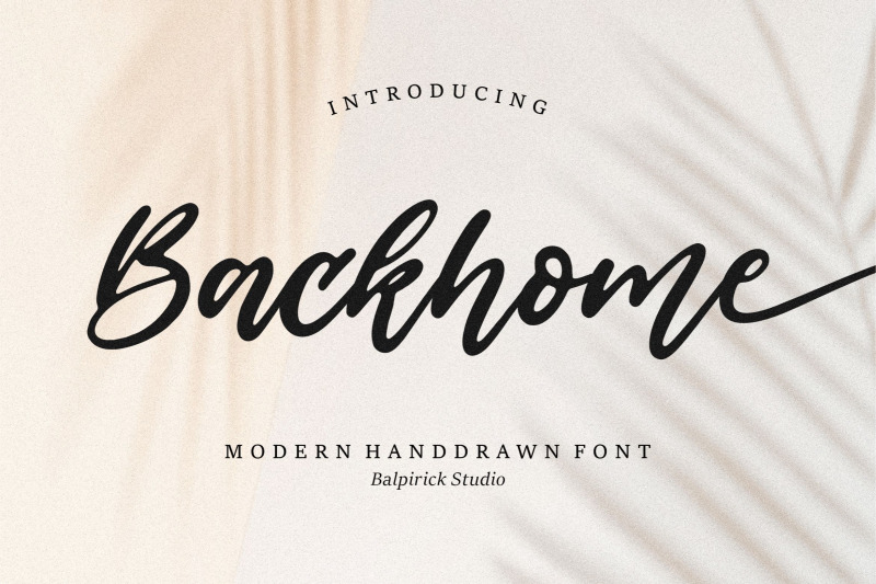 backhome-modern-handdrawn-font