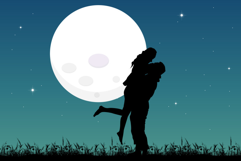 cute-couple-fall-in-love-silhouette