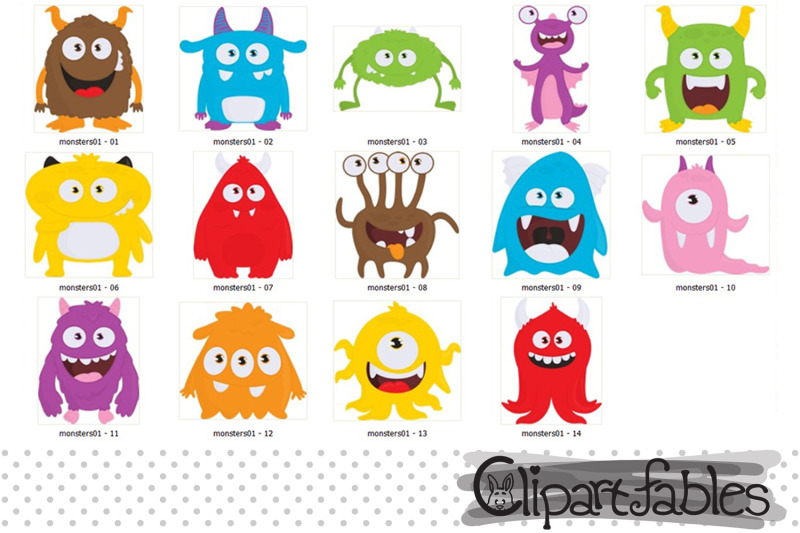 cute-monsters-clipart-weird-creature-creepy-aliens