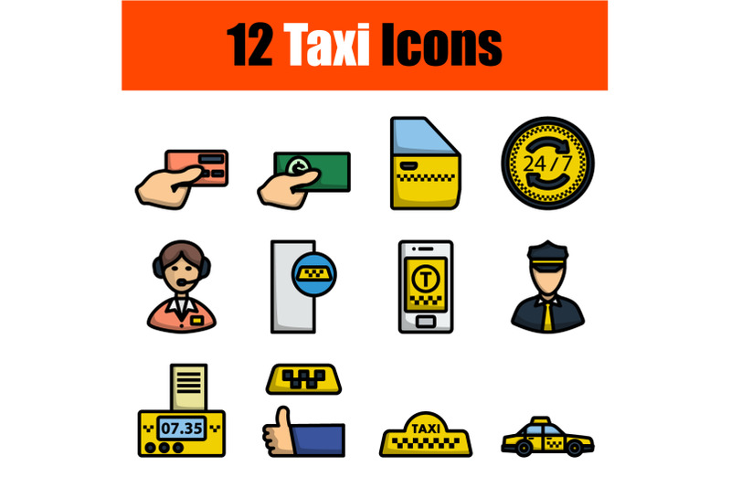 taxi-icon-set