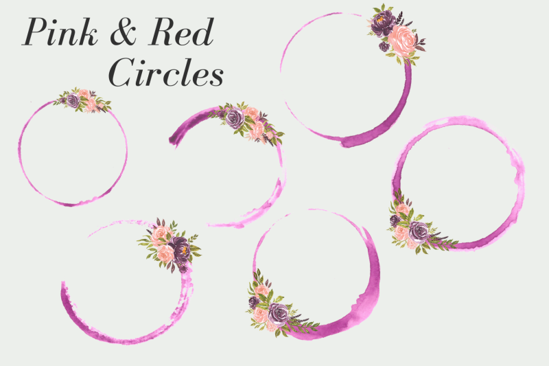 watercolor-circles-for-logo-frams-with-flowers-red-circles-for-logo
