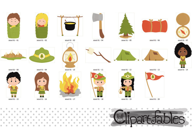 cute-scout-kids-cilpart-for-kids-outdoor-explorer-clip-art