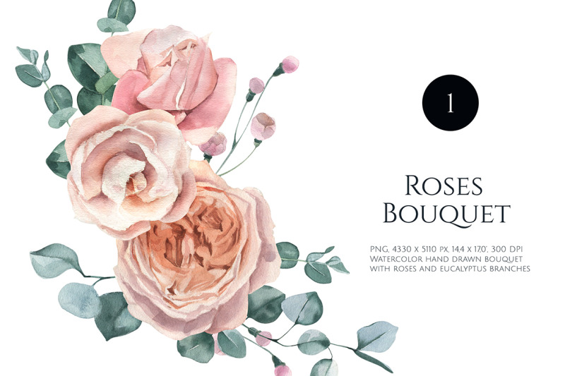 watercolor-roses-bouquet