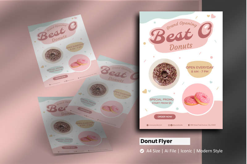 donut-store-flyer-template