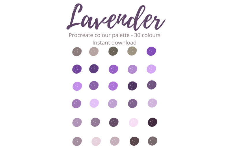 lavender-procreate-palette-x-30-colours