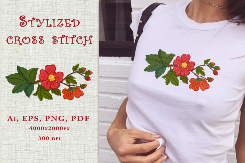 country-rose-stylized-cross-stitch