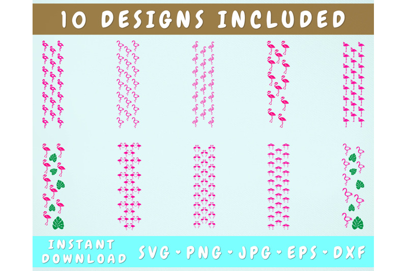 10-flamingo-pen-wrap-svg-bundle-flamingo-glitter-pen-wraps