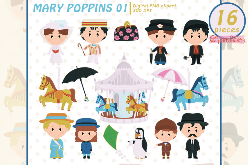 mary-poppins-characters-carnival-carousel-horse-clipart
