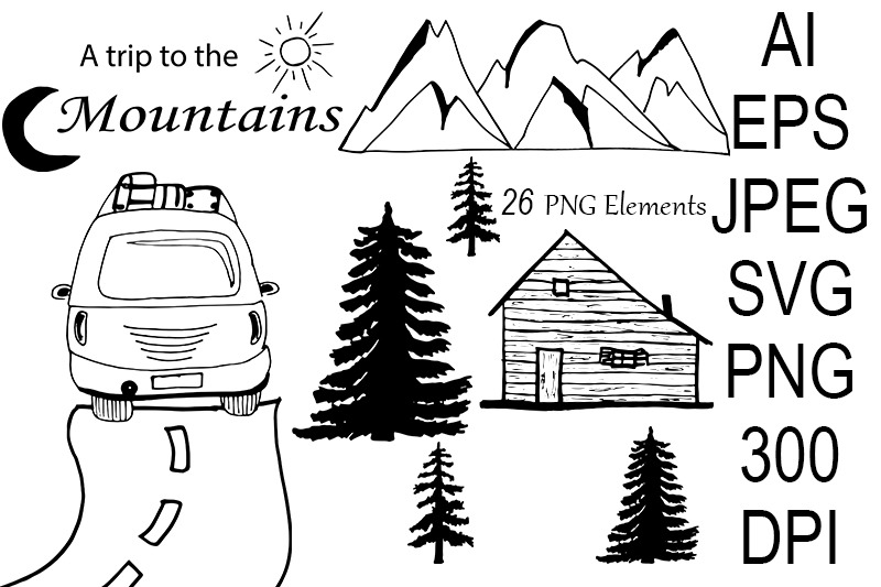 mountains-set-svg-camping-snowboard-skiing-sports