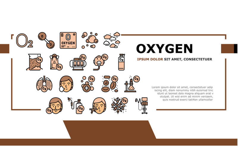 oxygen-o2-chemical-landing-header-vector