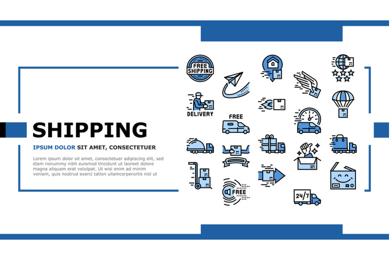 free-shipping-service-landing-header-vector