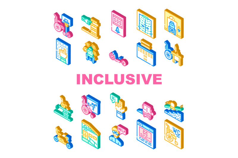 inclusive-life-tool-collection-icons-set-vector