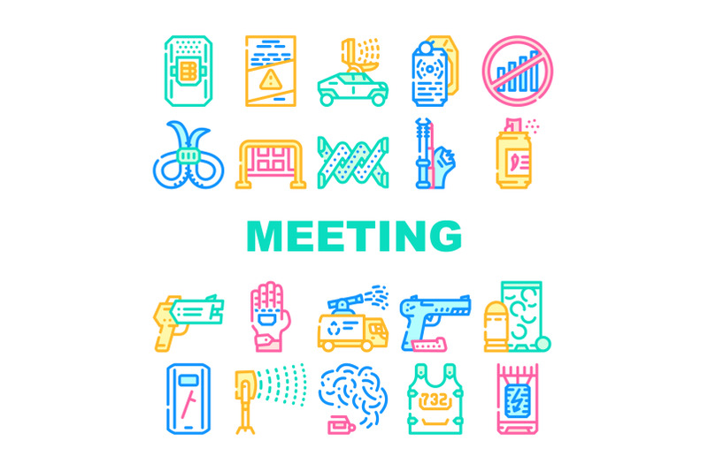 protests-meeting-event-collection-icons-set-vector