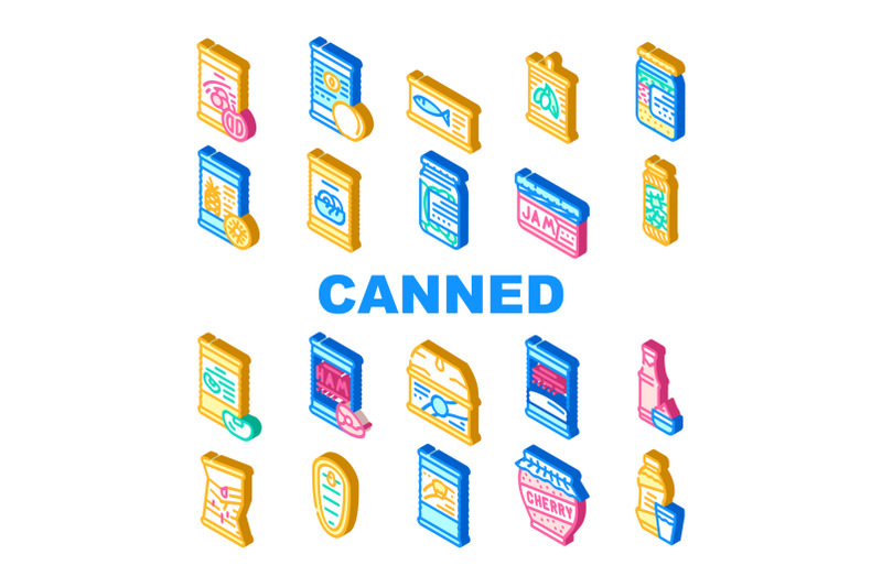 canned-food-nutrition-collection-icons-set-vector