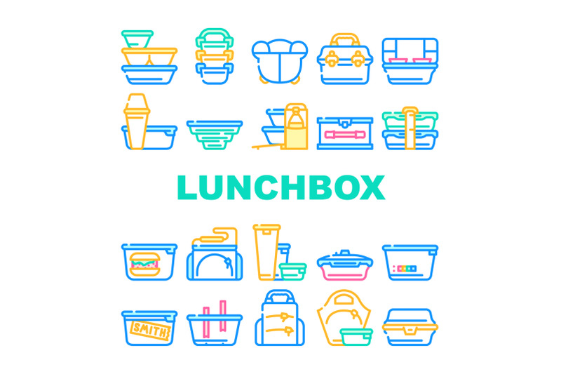 lunchbox-dishware-collection-icons-set-vector-illustration