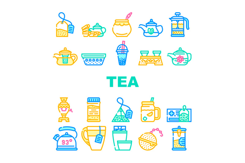 tea-healthy-drink-collection-icons-set-vector