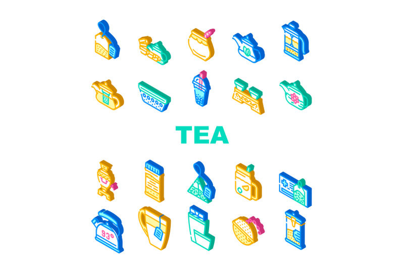 tea-healthy-drink-collection-icons-set-vector