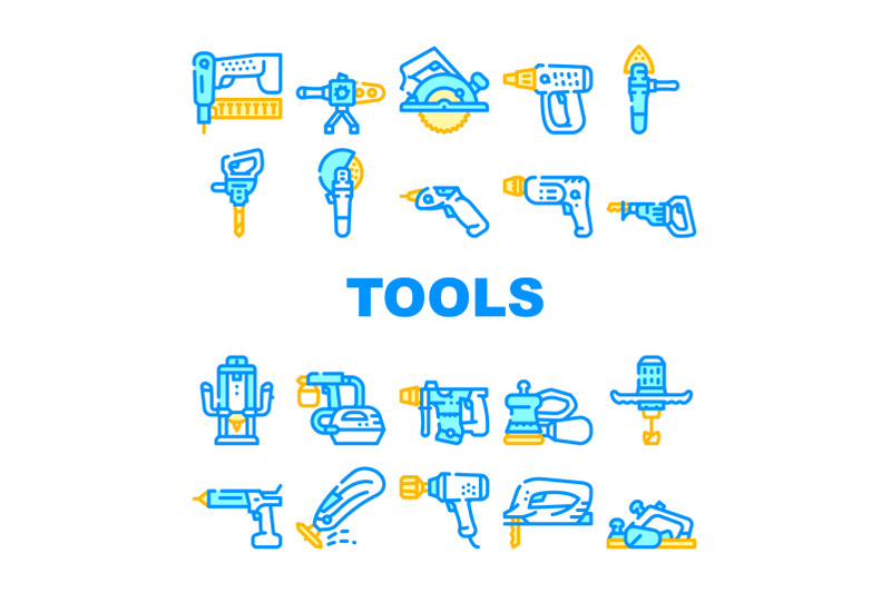 tools-for-building-collection-icons-set-vector