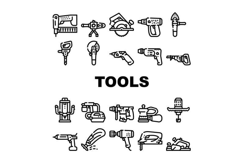 tools-for-building-collection-icons-set-vector