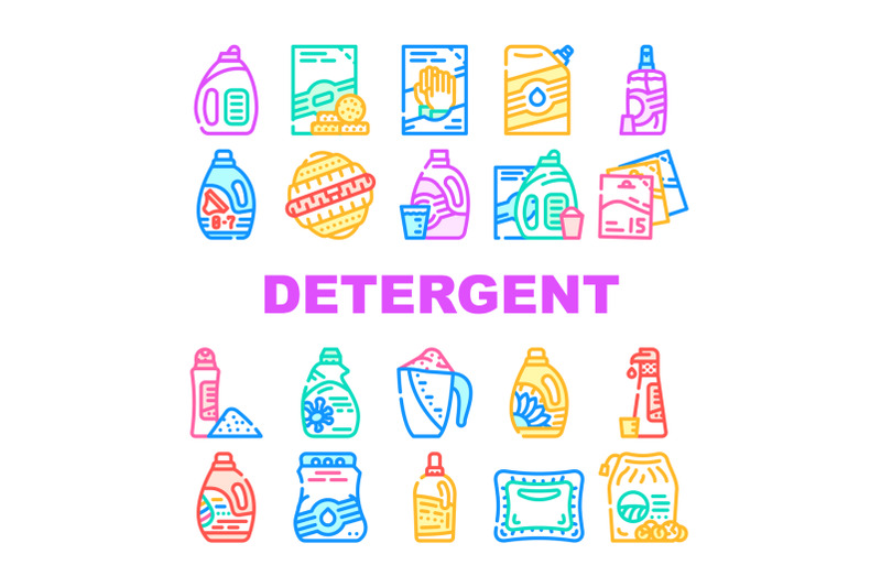 detergent-washing-collection-icons-set-vector