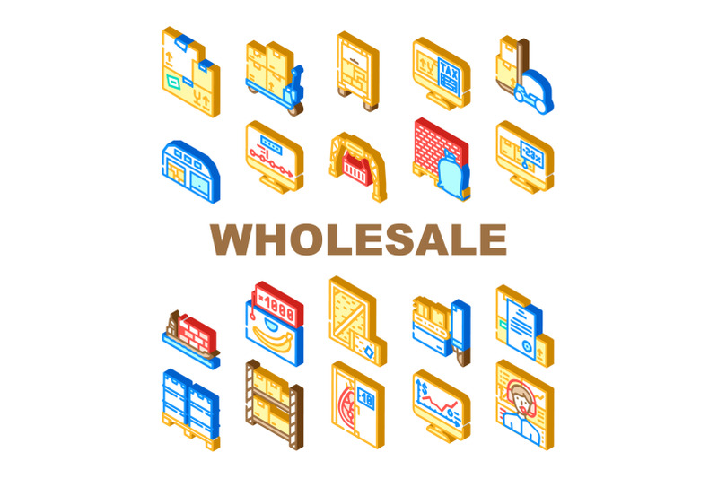 wholesale-service-collection-icons-set-vector