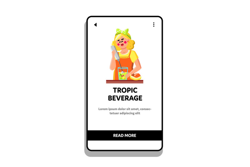 tropic-beverage-diet-drink-prepare-woman-vector