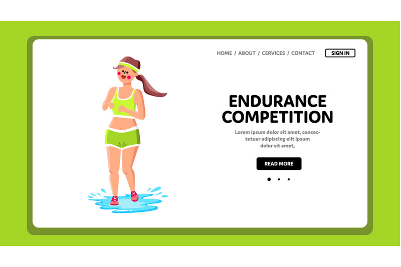 endurance-competition-participant-girl-vector