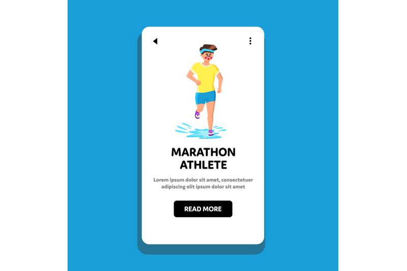 marathon-athlete-young-man-run-in-rainy-day-vector