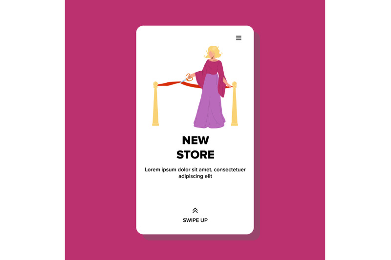 new-store-opening-on-official-open-ceremony-vector