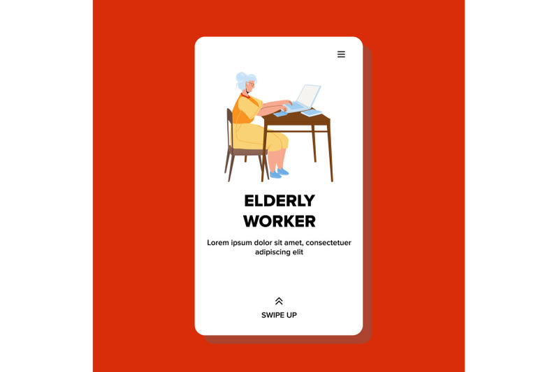 elderly-worker-grandmother-work-at-laptop-vector
