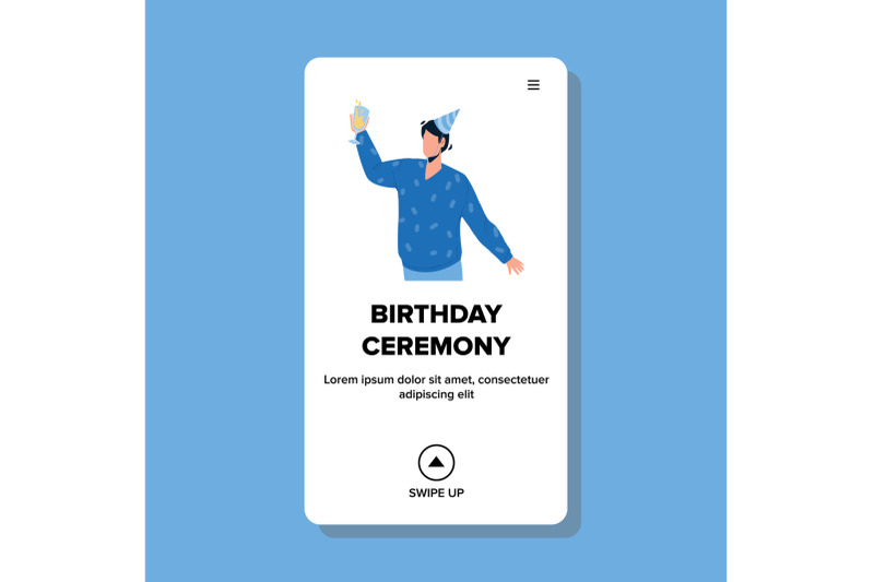 birthday-ceremony-man-say-toast-and-cheer-vector