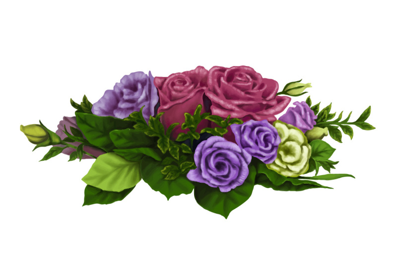 flowers-hand-painting-vector