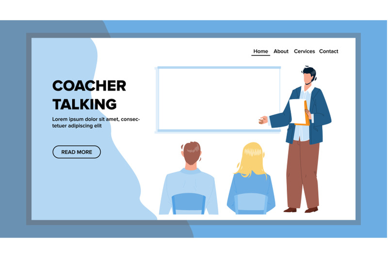 coacher-talking-to-employee-on-briefing-vector