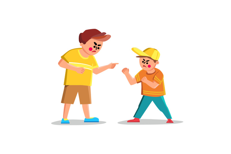 argue-boy-screaming-with-angry-friend-kid-vector