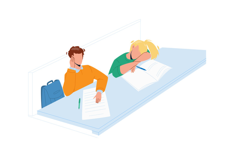 bore-student-sitting-at-classroom-table-vector