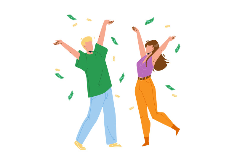 under-money-rain-dancing-man-and-woman-vector