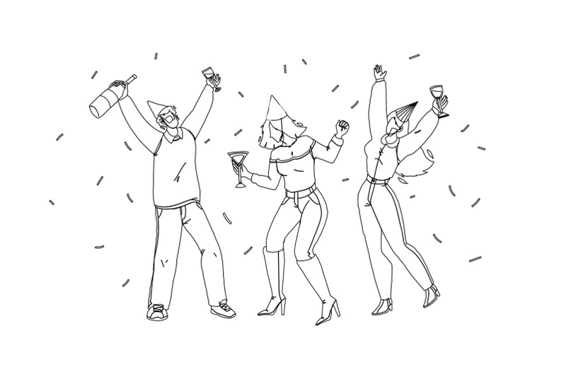 people-celebrating-birthday-or-christmas-flat-vector